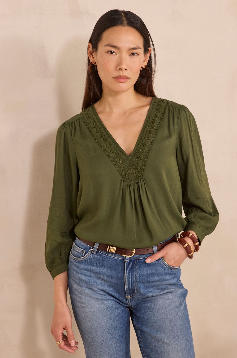 Blouse manches longues DORIAN;${refinementColor}