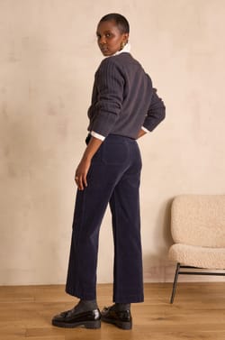 SELYNA corduroy chino trousers;${refinementColor}