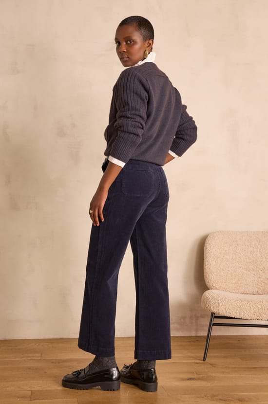 SELYNA corduroy chino trousers;${refinementColor}
