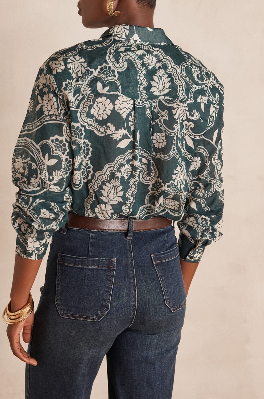 Chemisier COLETTE 100% coton imprim&eacute; floral;${refinementColor}