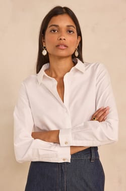 CARLA long-sleeve cotton shirt;${refinementColor}