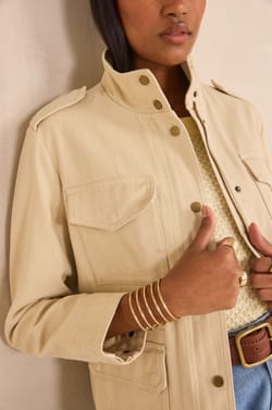 Veste &agrave; manches longues en coton CLAIRE;${refinementColor}