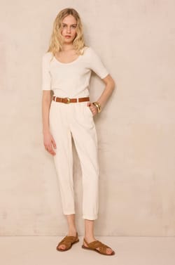 SABIL cotton chino pants;${refinementColor}