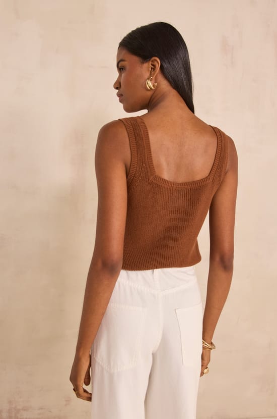 ANNA cotton tank top;${refinementColor}