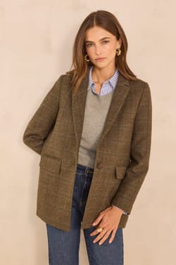 NELIA wool-blend blazer;${refinementColor}