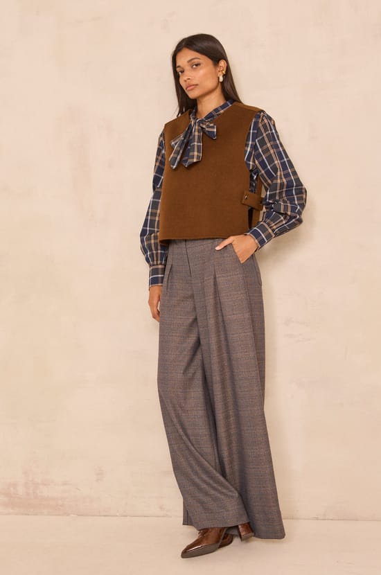 MARIUS mixed wool sleeveless top;${refinementColor}