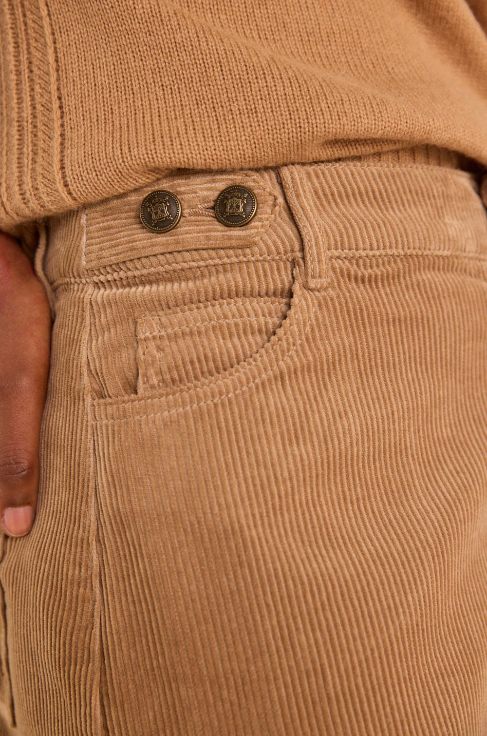 Straight corduroy skirt VAYA;${refinementColor}