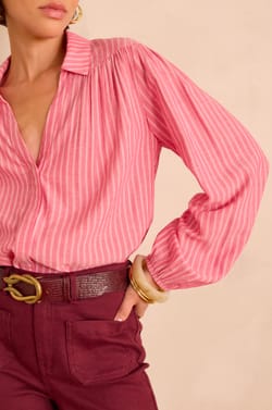 SEATTLE striped blouse;${refinementColor}