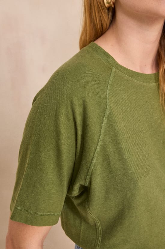 T-shirt manches courtes en chanvre et coton LIGHT;${refinementColor}