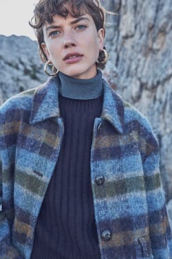 Manteau en laine à carreaux DANNY;${refinementColor}