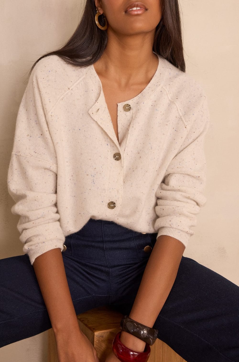 Cardigan BILLY BIS en 100% cachemire;${refinementColor}
