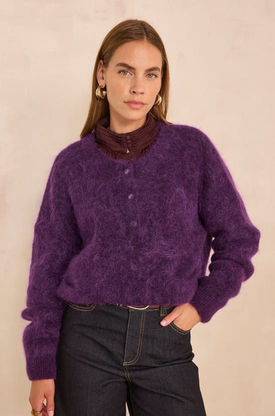 ASSIA long-sleeve sweater in mixed mohair and wool;${refinementColor}
