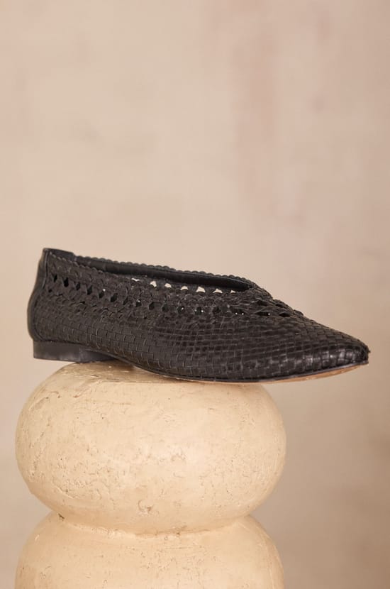 100% Leather SANTIAGO Ballet Flats;${refinementColor}