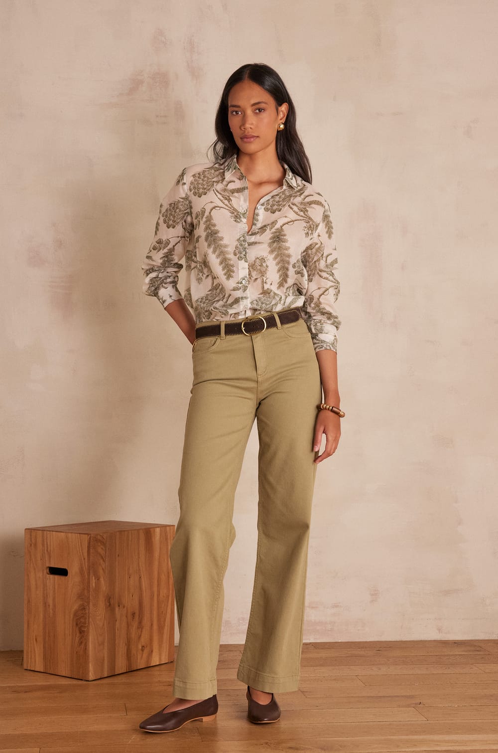 LISA cotton trousers;${refinementColor}