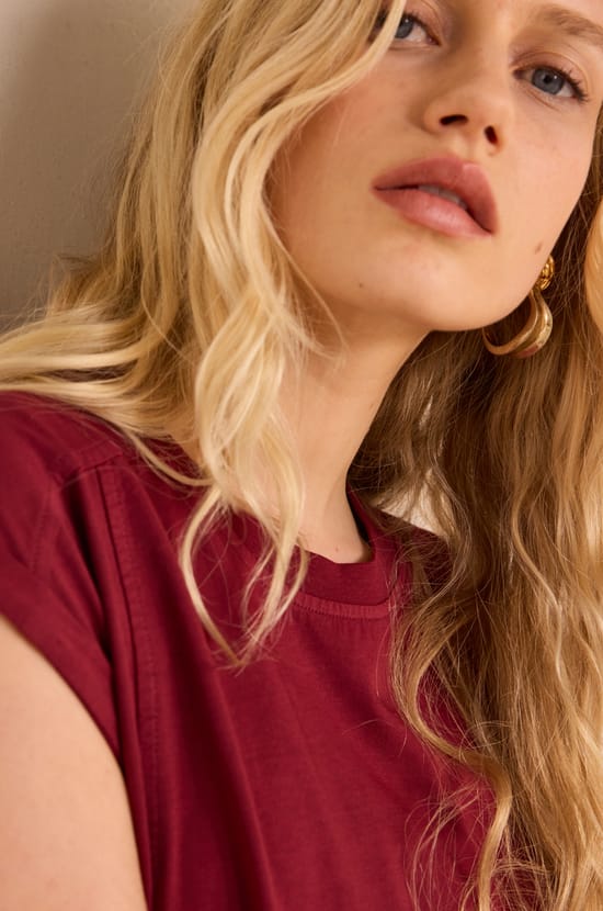 TIMEO short-sleeve cotton T-shirt;${refinementColor}