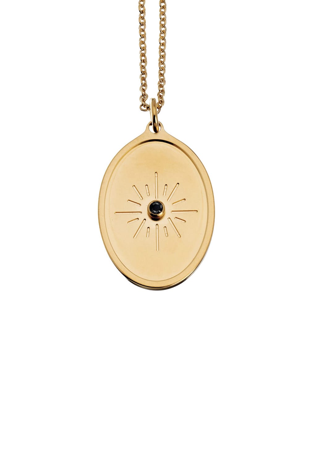 Collier médaille or éclat de zircon Bijoux Léone;${refinementColor}