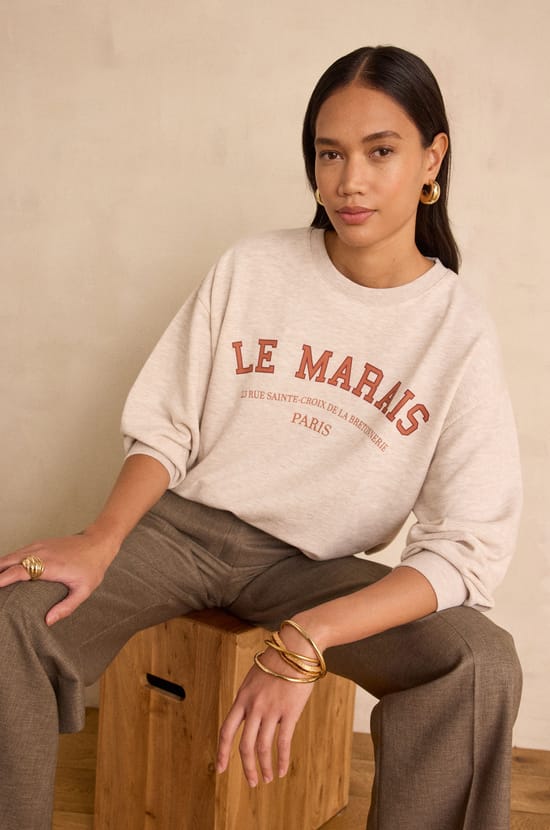 Sweat en coton LE MARAIS;${refinementColor}