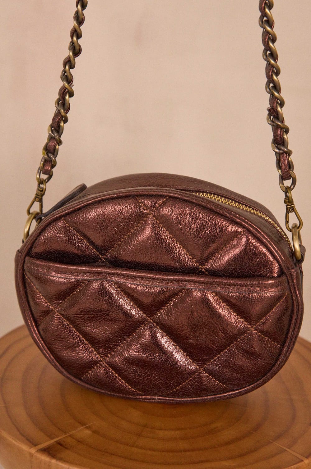 Quilted leather bag VIVIEN MINI BIS;${refinementColor}