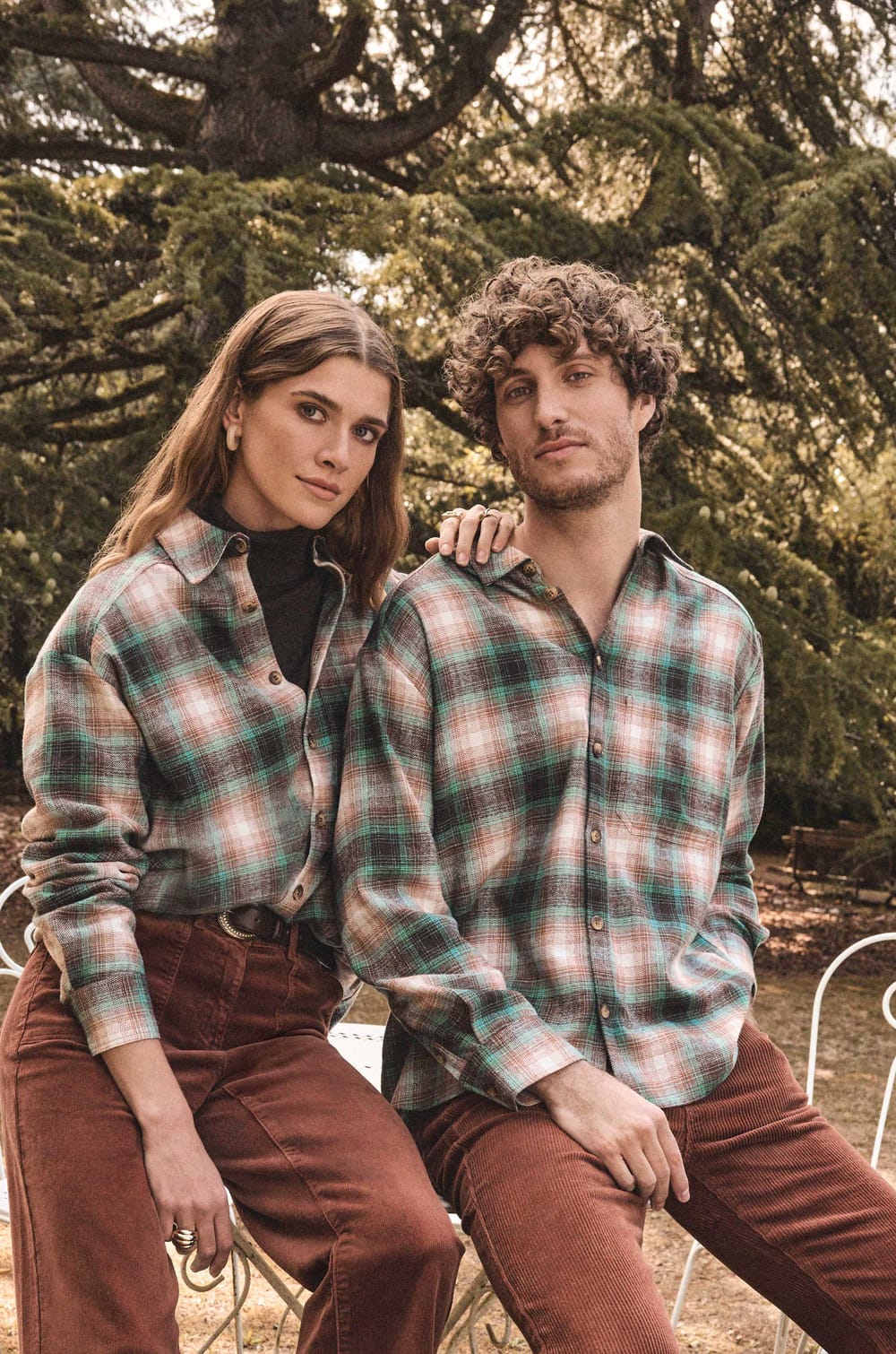 NOMADE Unisex Cotton Checked Shirt;${refinementColor}