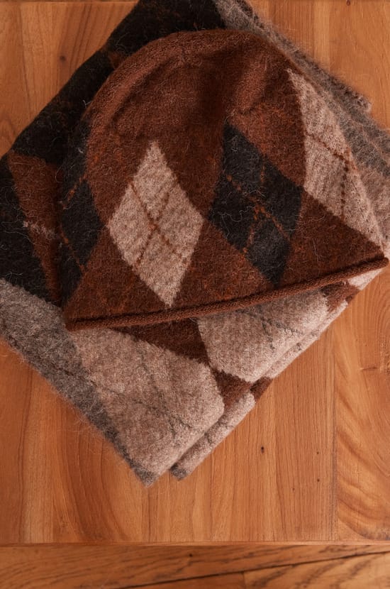 TOBIAS sjaal in wol en alpaca;${refinementColor}
