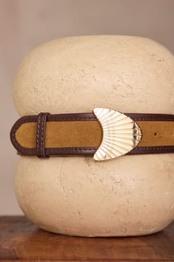 LEONARD leather belt;${refinementColor}