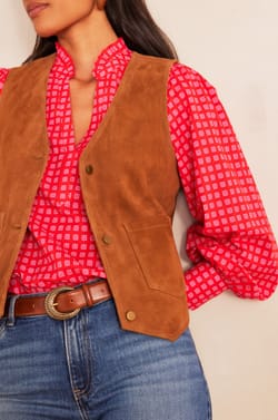 Gilet en cuir PERLIN;${refinementColor}