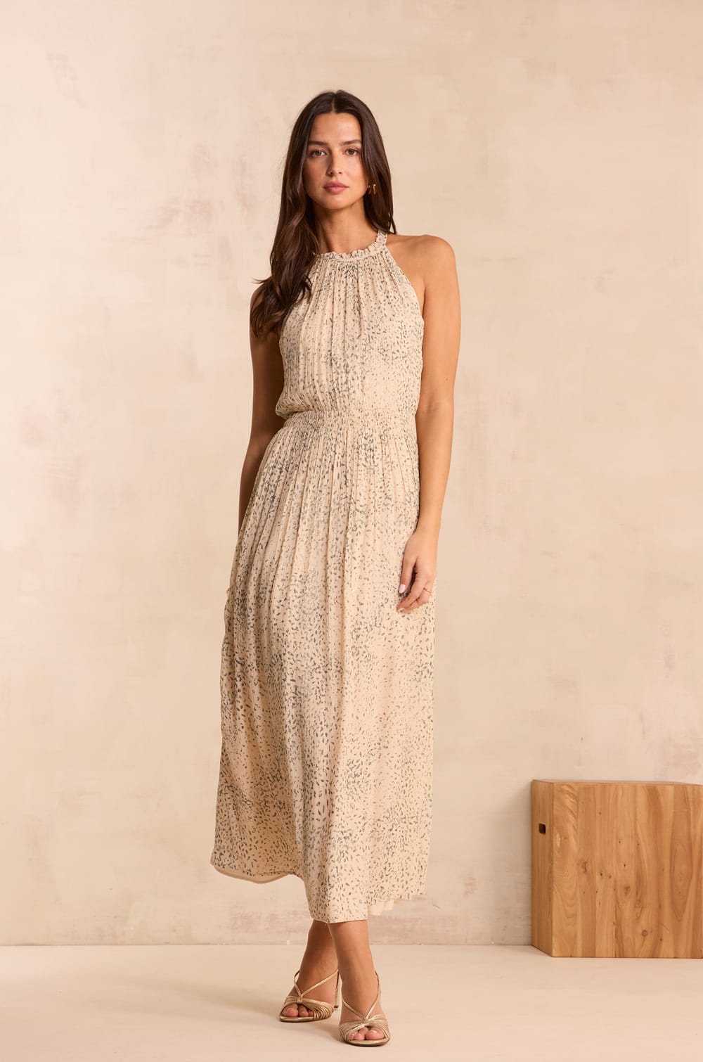 BAY fluid and straight printed dress;${refinementColor}