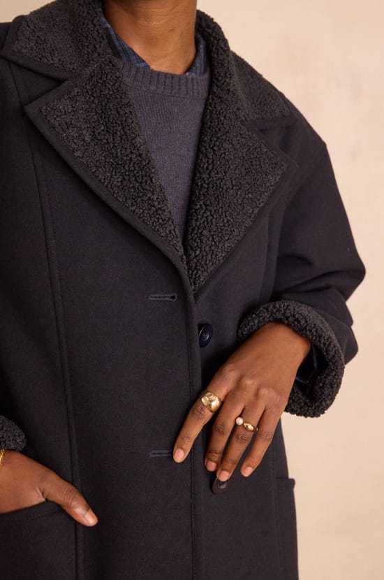 Manteau DEBBIE effet moutonn&eacute;;${refinementColor}