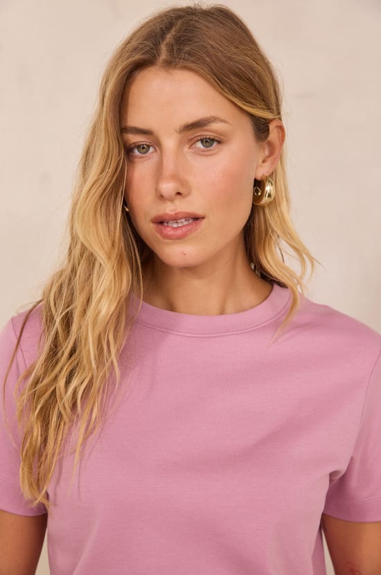 Short-sleeved T-shirt in 100% cotton LENI;${refinementColor}