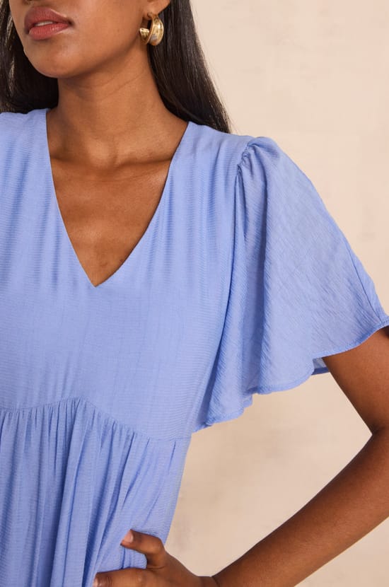 Robe fluide &agrave; manches courtes CAMILLE;${refinementColor}