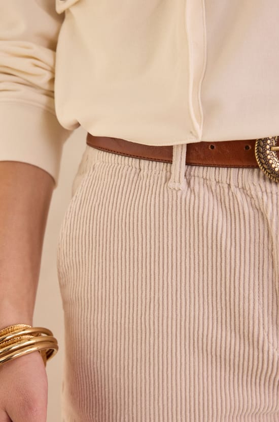 Pantalon chino en velours côtelé SABIL;${refinementColor}