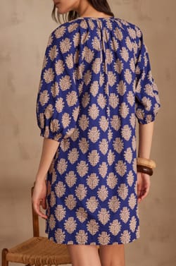 LEANA printed cotton dress;${refinementColor}