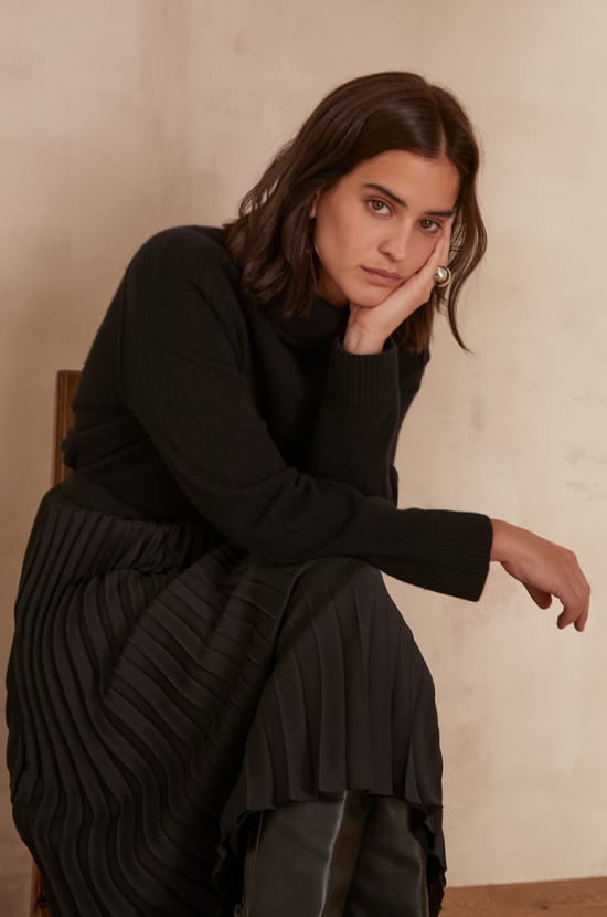 ESTHER pleated skirt;${refinementColor}