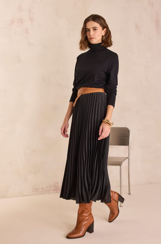 ESTHER pleated skirt;${refinementColor}