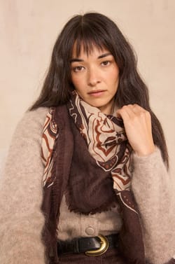 Printed wool scarf REMY;${refinementColor}