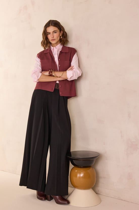 PETRA Sleeveless Cardigan;${refinementColor}