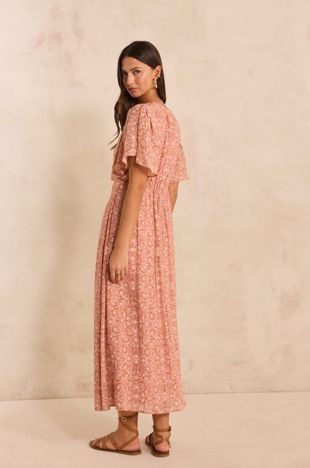 Fluid printed dress BLOOMA;${refinementColor}