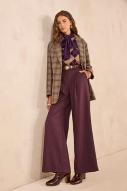 High-waisted wide-leg trousers FLAUBERT;${refinementColor}