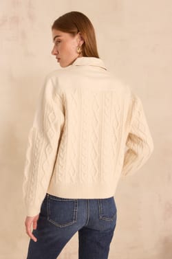 ALABAMA long-sleeve wool and cotton sweater;${refinementColor}