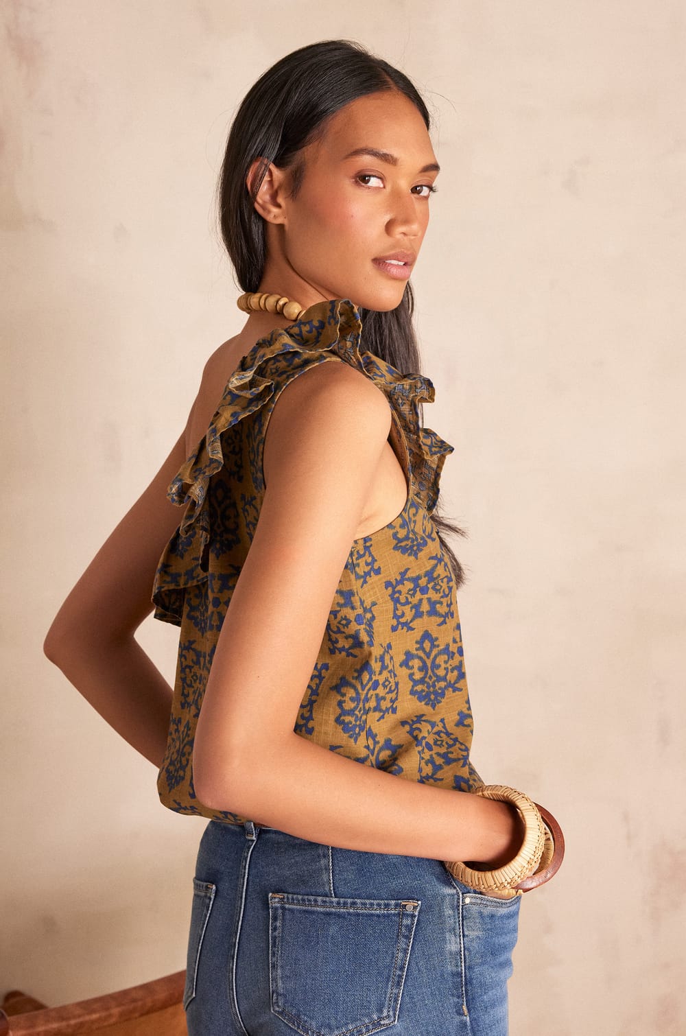 PITT Bluse aus Baumwolle mit Print;${refinementColor}