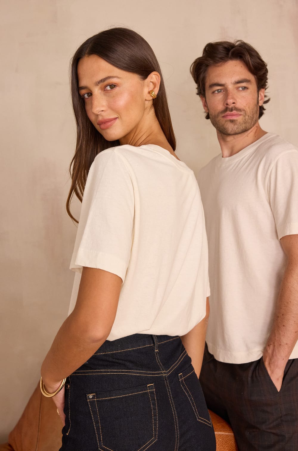 Unisex round neck t-shirt MARCEL(LE) in cotton;${refinementColor}