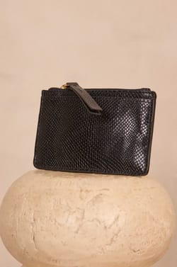 VALENTIN python effect leather card holder;${refinementColor}