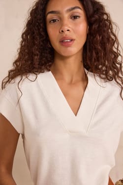 Short sleeve cotton t-shirt Lily;${refinementColor}