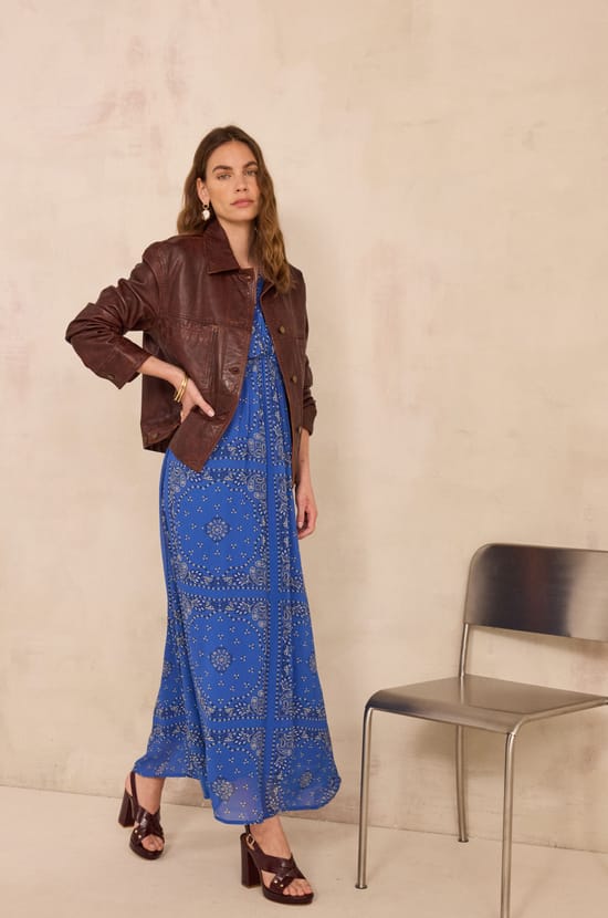 BLANDINE paisley print dress;${refinementColor}