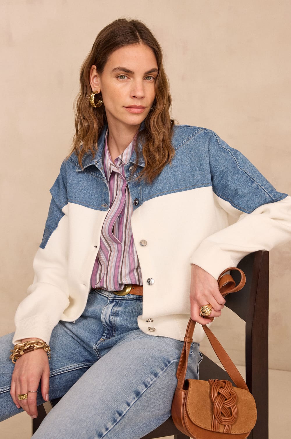 PENNY Long Sleeve Knitted Cardigan;${refinementColor}