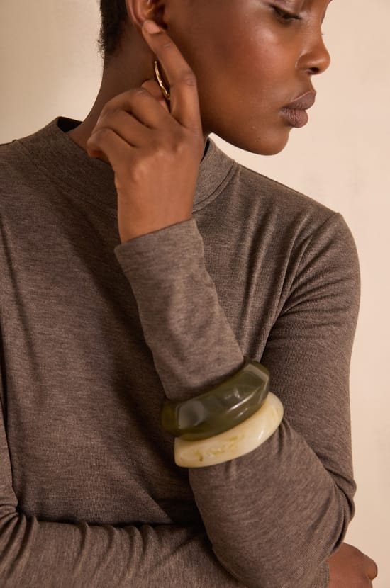 FLYNN T-shirt met opstaande kraag;${refinementColor}