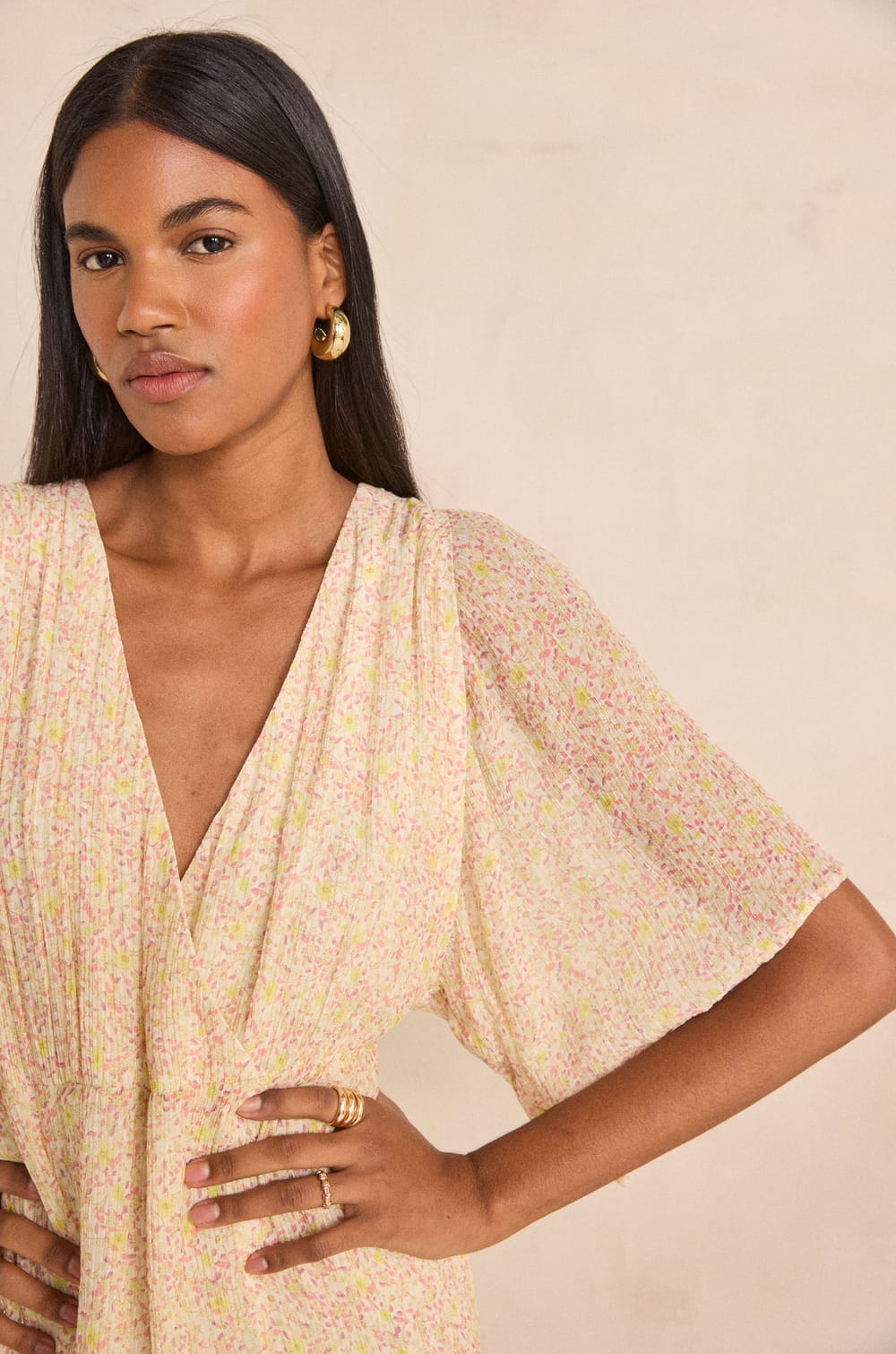 Printed straight dress BALMA;${refinementColor}