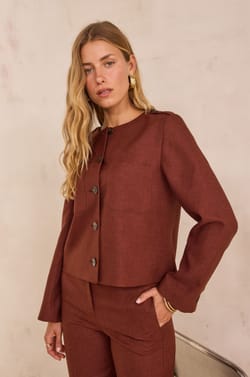 Veste courte structur&eacute;e VIRGILE;${refinementColor}