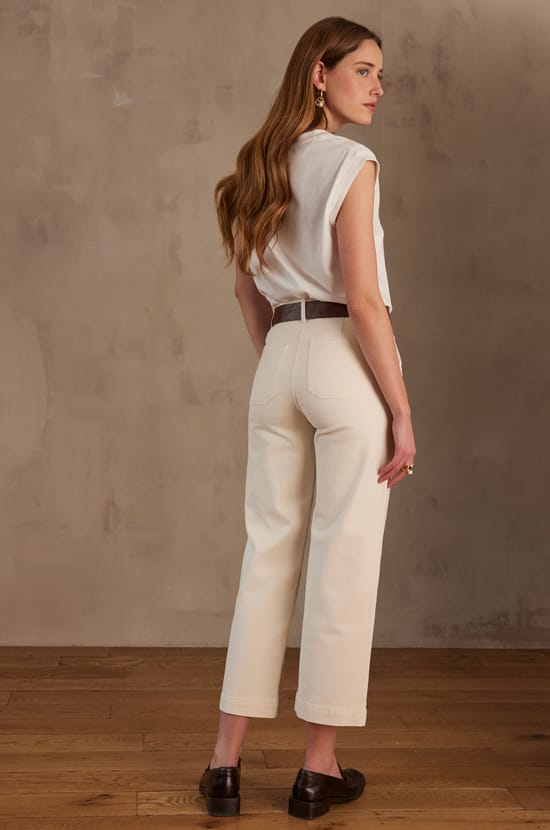 Pantalon SELYNA en denim;${refinementColor}