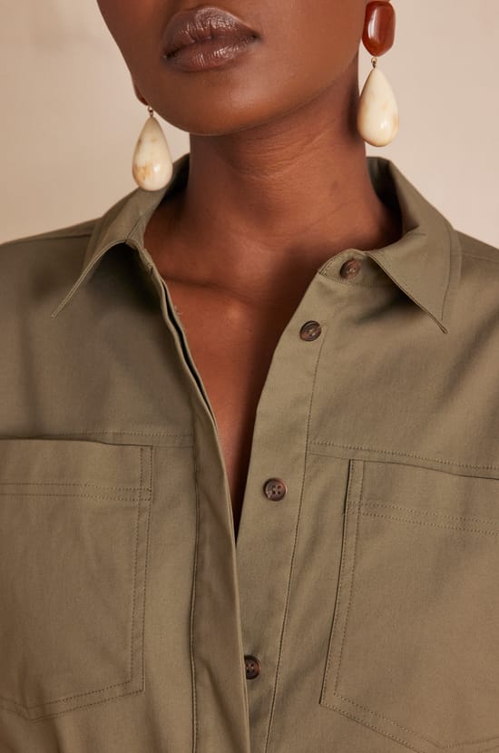 Robe mi-longue RAMA en coton;${refinementColor}